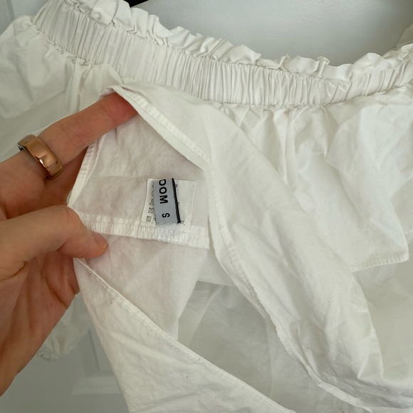 French-Style White Off-Shoulder Ruffle Top – Size S - Picture 5 of 5
